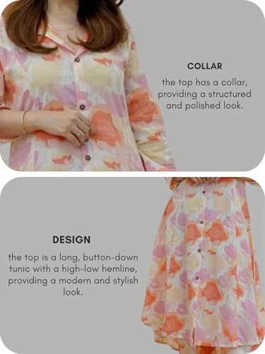 DHRUVI TRENDZ Womens Rayon Solid Co-Ord Set - Orange - Image 4