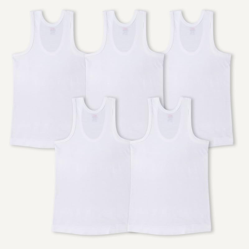 ARIEL Boys Cotton Skinny Fit Vest - White - Image 2
