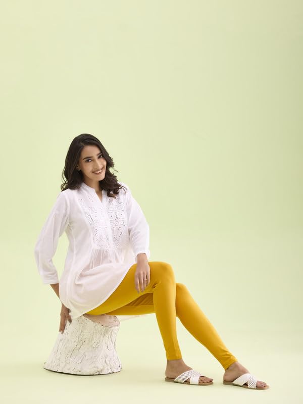 GO COLORS Women's Mustard Leggings - Image 5