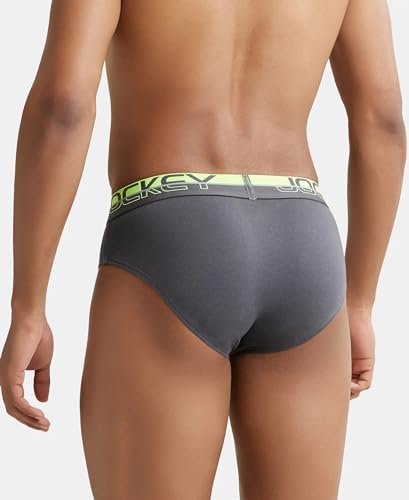 Jockey Men's Asphalt Solid Brief - Cotton - Image 3