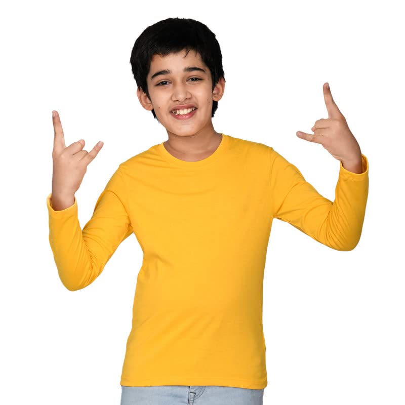 Nusyl Boys Yellow Cotton T-Shirt