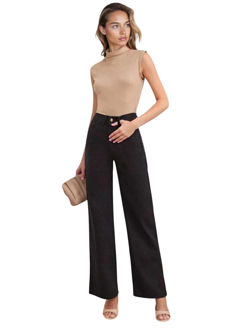 KOTTY Women's High-Rise Black Jeans