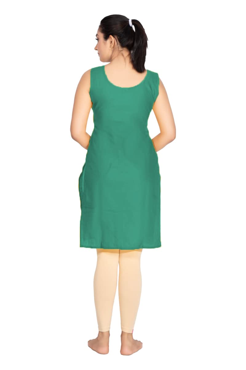 Shivgami Women's Cotton Camisole - Bottle Green - Image 3