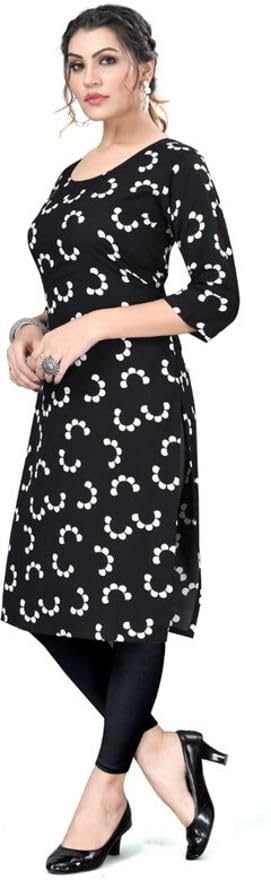 AK Fashion Women's Crepe Kurti - Printed Embroidered - Image 3