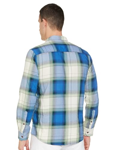 Pepe Jeans Men's Checked Shirt - Blue Green - Image 2