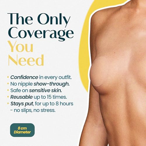 FemiSafe Reusable Nipple Covers for Women - Nude - Image 2