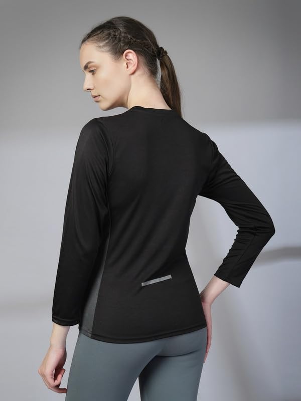 CHKOKKO Women's Black Quick Dry Sports T-Shirt - Image 4