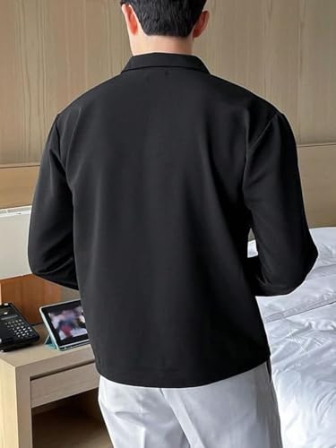 LERIYA FASHION Men's Black Polo T-Shirt - Image 2