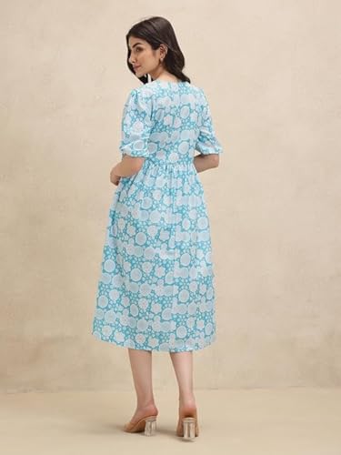 Leriya Fashion Wine Floral Midi Dress for Women - Image 2