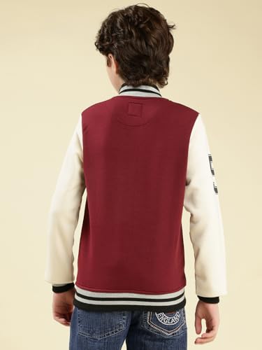 Li' Tomatoes Boy's Cotton Blend Trench Coat - Maroon - Image 4