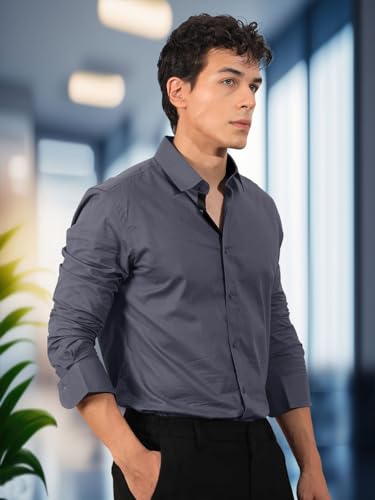 Pinkmint Grey Button Down Shirt for Men - Image 4