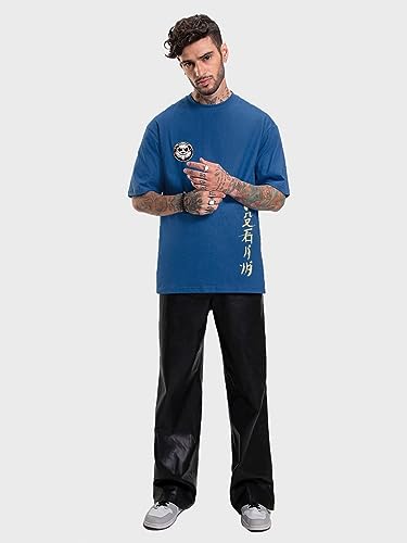 Bewakoof Men's Blue Stoned Panda T-Shirt - Image 4