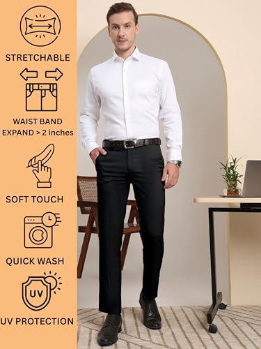 SaintX Men's Black Formal Trousers - Image 2