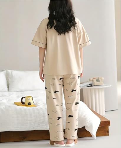 Louis Women Cotton Blend Geometric Pajama Set - Image 4