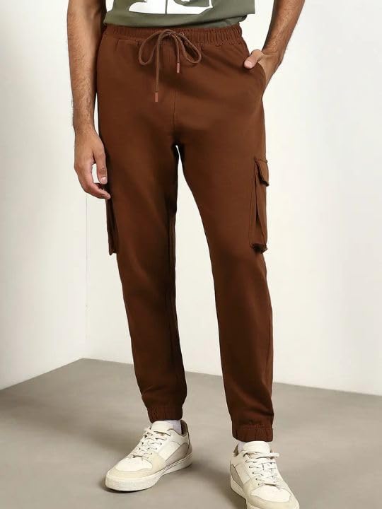 NOBERO Men's Regular Sweatpants - Mocha Bisque - Image 4