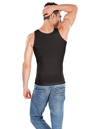dermawear Men Shapewear Vest - Black - Image 4