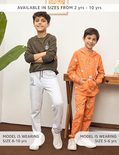 Symbol Kids Olive Grey Sweatshirt Jogger Set for Boys - Image 2