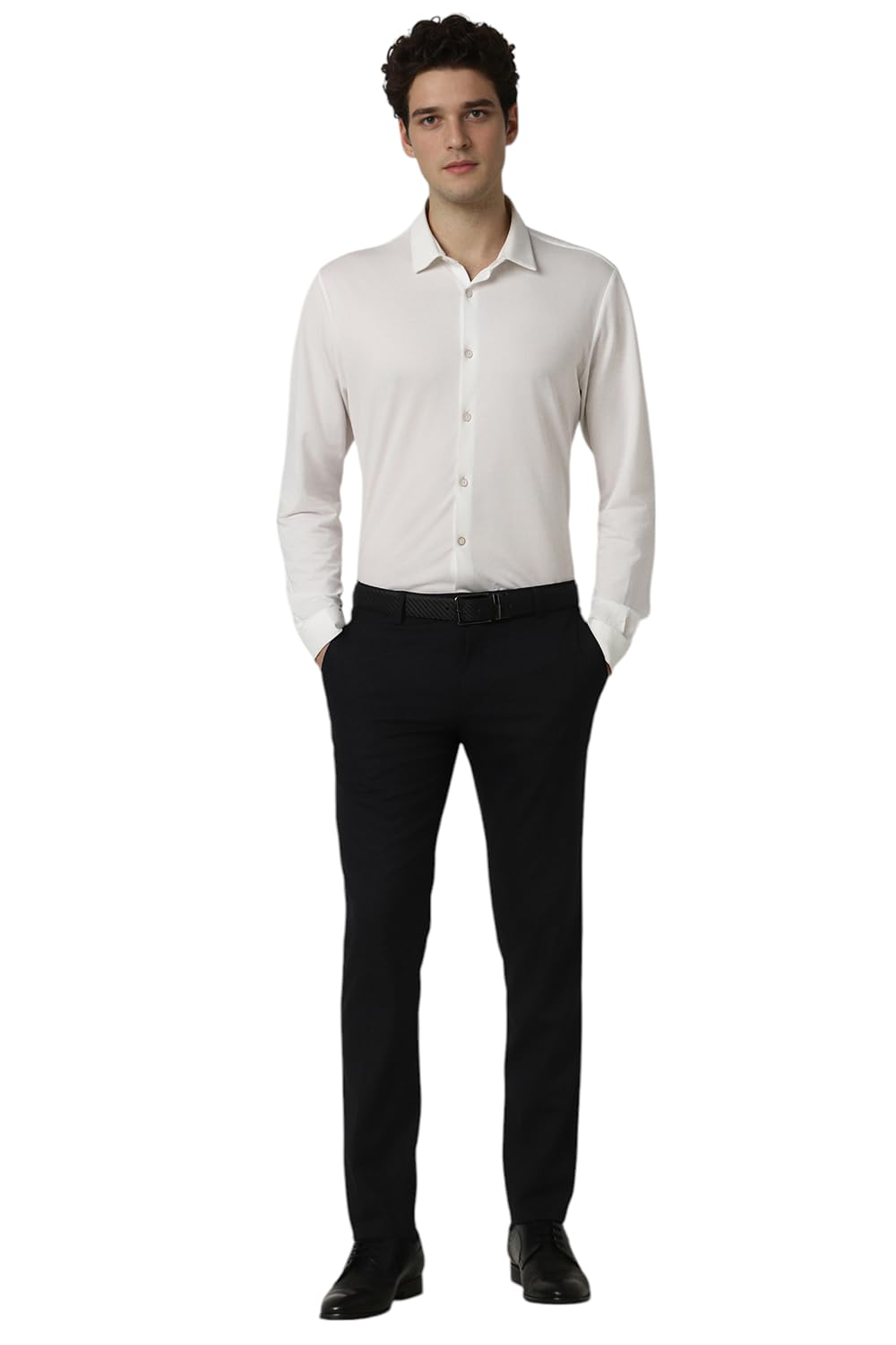 Peter England Men's Black Formal Trousers - Image 5
