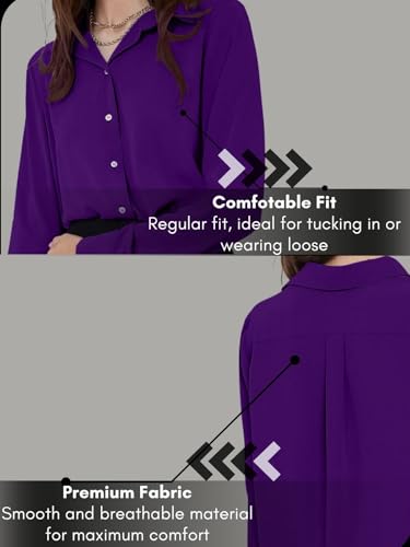 GRECIILOOKS Women's Western Shirt - Dark Purple - Image 4