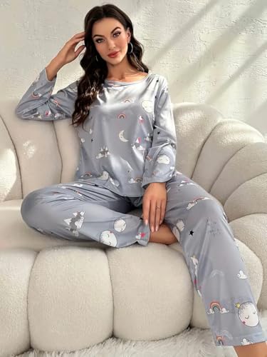 LOUIS LUXE Grey Night Suit for Women - Image 2
