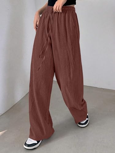 GRECIILOOKS Women's High-Waisted Trousers - Brown - Image 3