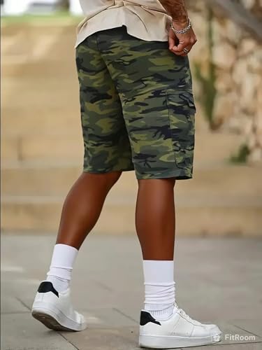 Lymio Men Shorts Cotton Casual Green - Image 3