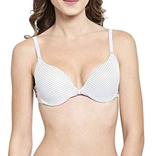 Brachy Women's Push-Up Bra - White Turquoise