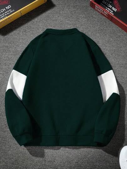 Trillion Men's Dark Olive Printed Sweatshirt - Image 2