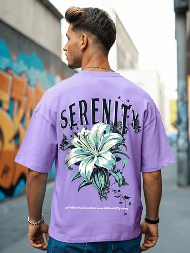 Bewakoof Men's Graphic Print T-Shirt - Purple - Image 2