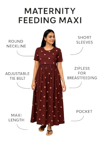 GarbGlide Maternity Feeding Maxi Nightdress - Image 4