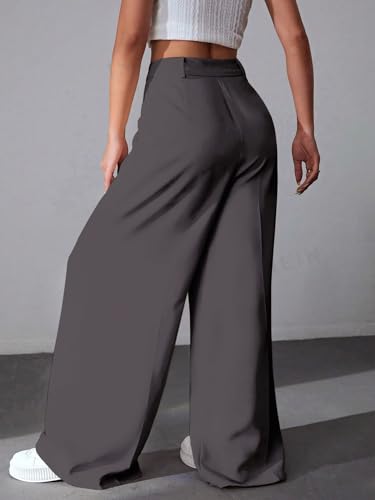 Greciilooks High Waist Flared Trousers for Women - Grey - Image 2