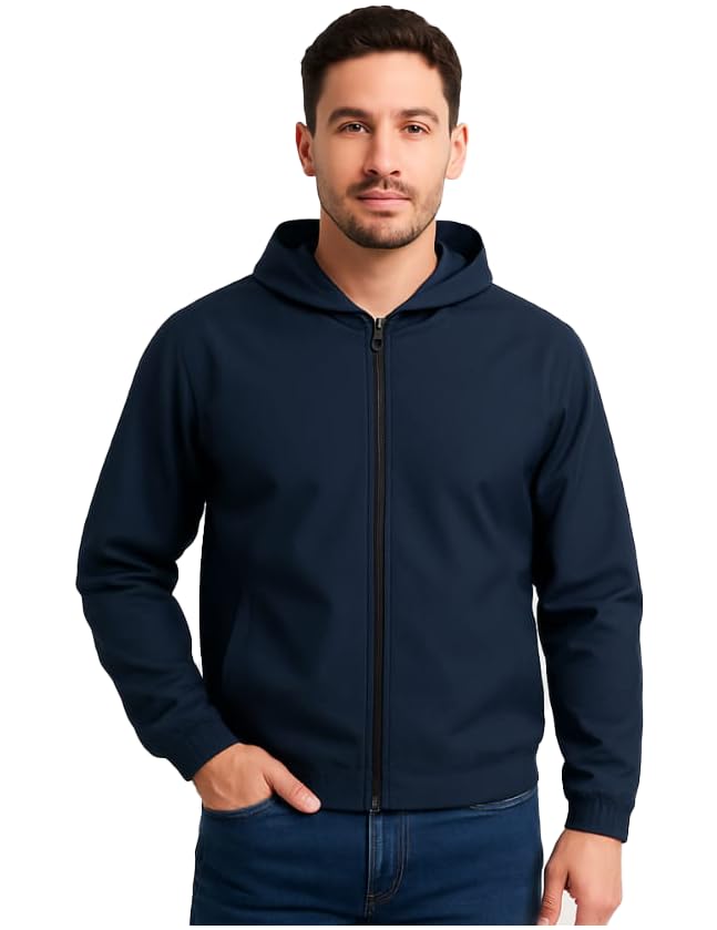 Nephar Men's Waterproof Rain Jacket - Black