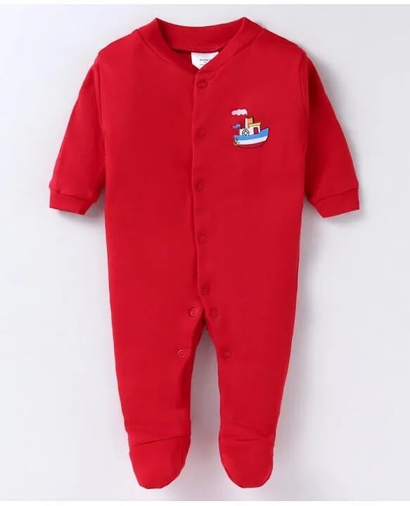 GarbGlide Baby Rompers - Red - Image 2