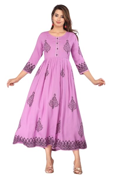 PRIYAGANI Women Rayon Anarkali Kurti