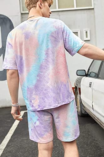 DHRUVI TRENDZ Men Lycra Solid Co-Ord Set - Purple - Image 2