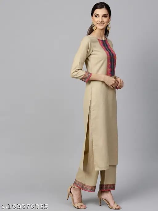 Vidusha Women Cotton Kurti Set with Dupatta - Image 3