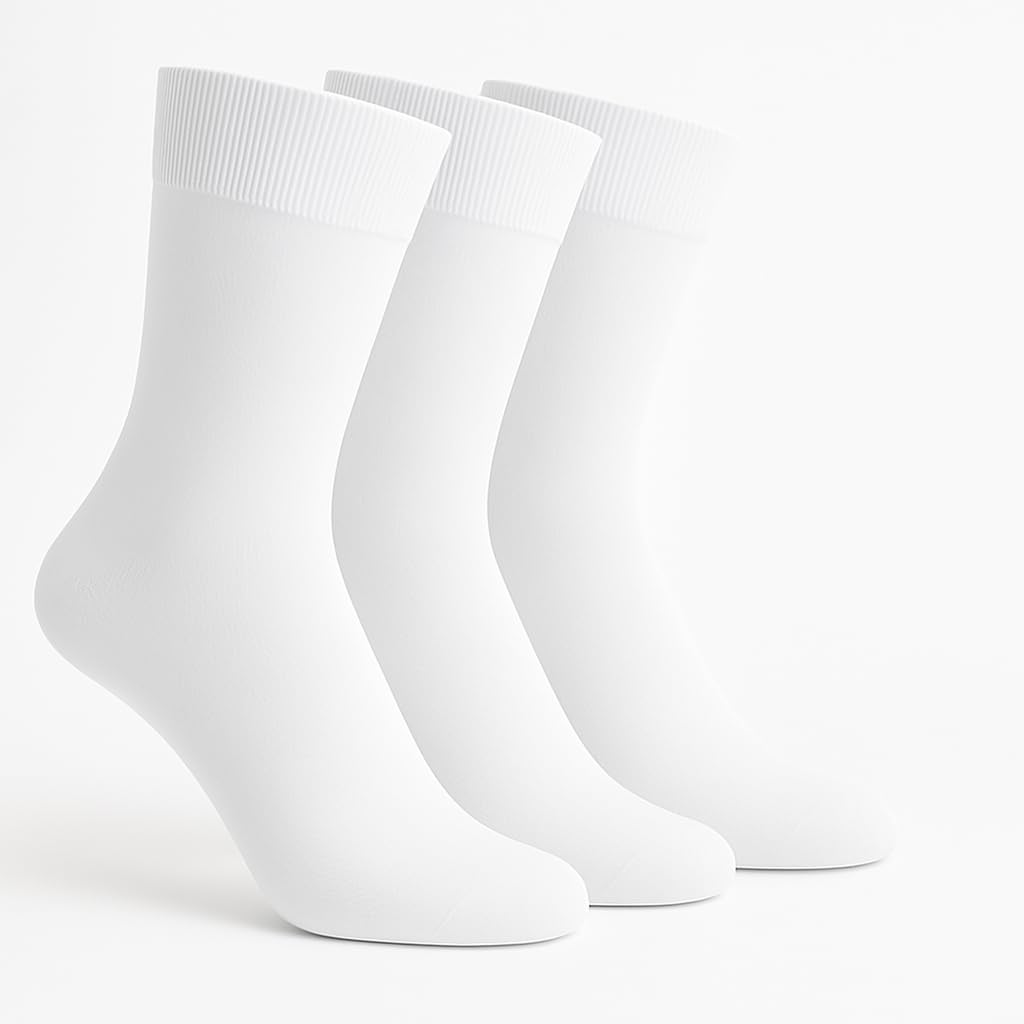 Sir Johnson White School Socks for Girls Boys Kids - Image 3