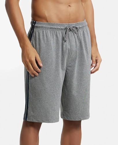 Jockey Men Cotton Shorts - Grey Navy - Image 2