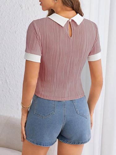 Leriya Fashion Casual Collared Top for Women - Image 2