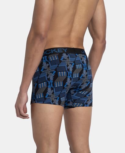 Jockey Men's Trunks - Black & Blue Printed - Image 3
