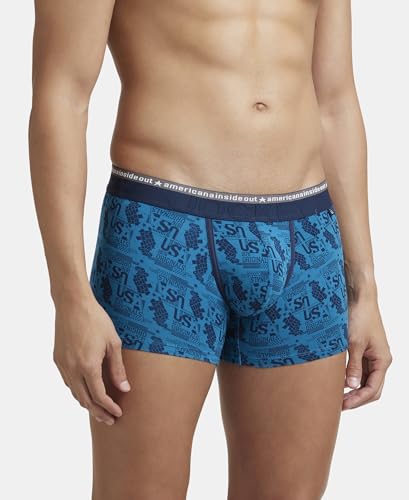 Jockey Men's Printed Trunk - Bright Teal - Image 2