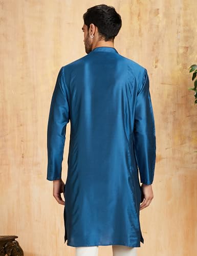 Amazon Men's Rayon Blend Kurta - Blue - Image 2
