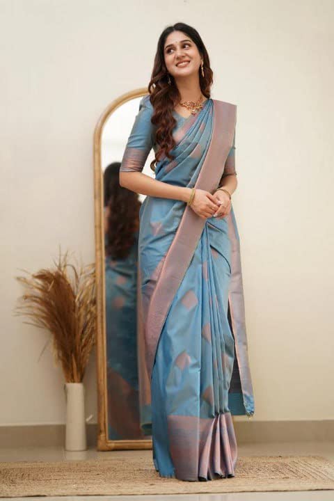 Flosive Kanjivaram Silk Saree for Women - Multi - Image 5