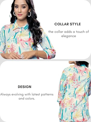 GRECIILOOKS Blue Rayon Kurta Set for Women - Image 4