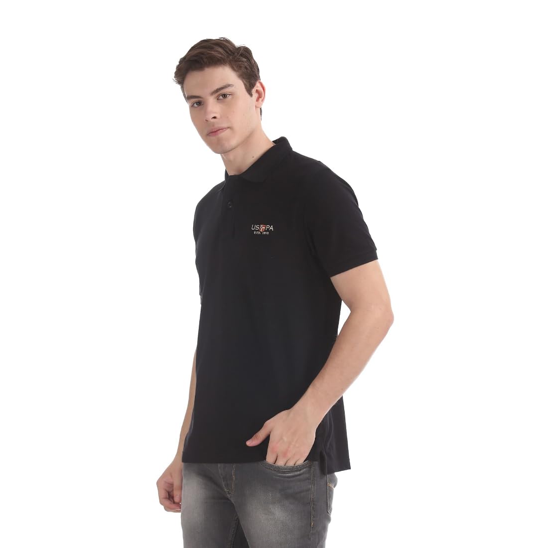 U. S. POLO ASSN. Men Polo Shirt - Cotton Black - Image 3