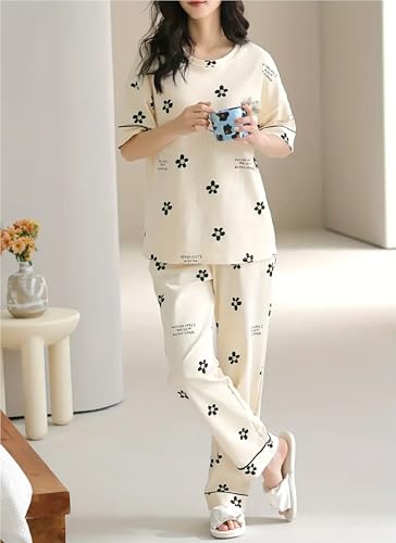 Louis Women Cotton Blend Geometric Pajama Set - Image 3