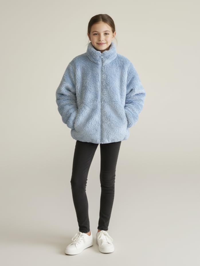 Alan Jones Girls Furry Fleece Jacket - Image 5