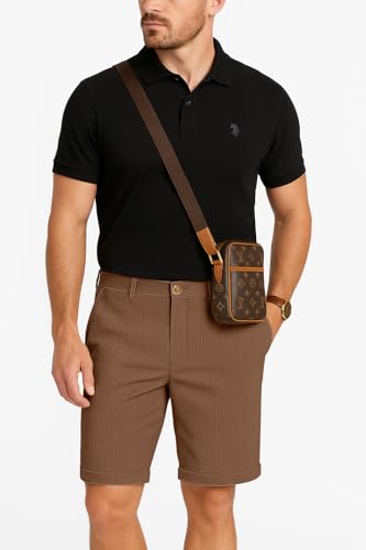 GRECIILOOKS Men's Brown Shorts - Image 2