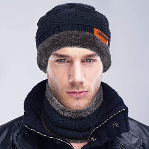 GarbGlide Woolen Beanie & Neck Warmer Combo - Faux Fur - Image 2