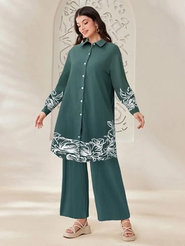 Asmeriyo Women Co-Ord Kurta Set - Green - Image 3